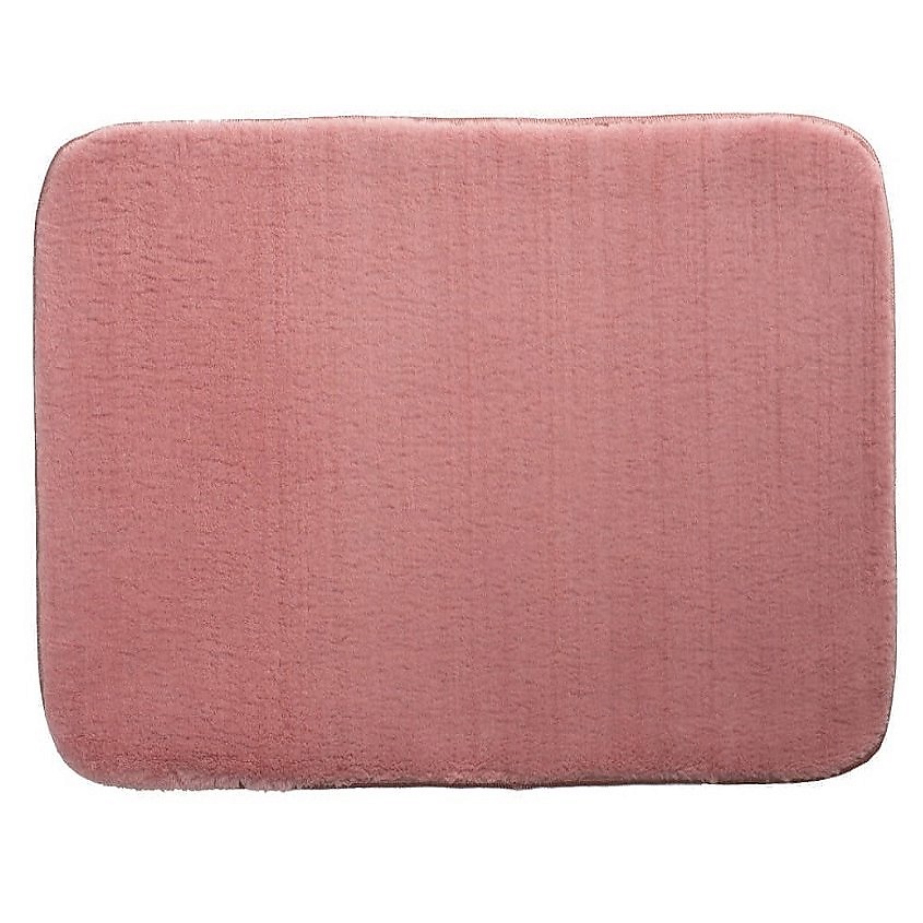 Изображение товара Коврик в ванную Arya Arabella розовый 80x150 см из полиэстера и хлопка