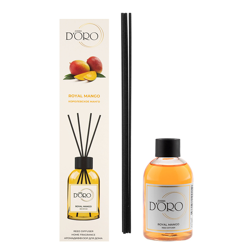 Изображение товара GAMMA D'ORO Диффузор ароматизатор для дома парфюм аромадиффузор "Королевское манго", 100 мл