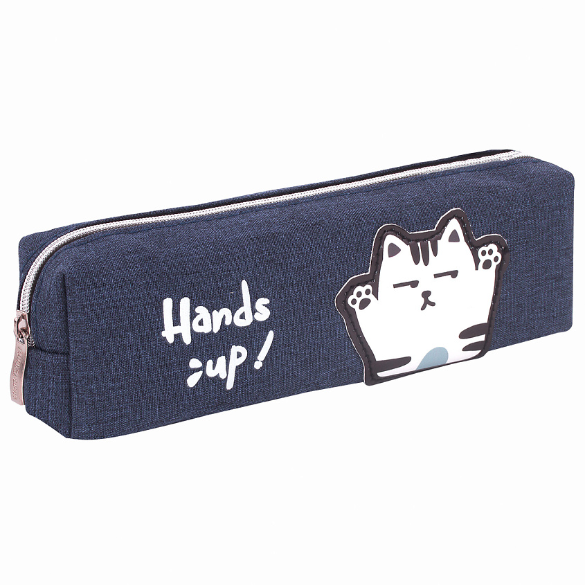 Изображение товара Пенал ЮНЛАНДИЯ Cat для школьных принадлежностей, вместительный и прочный