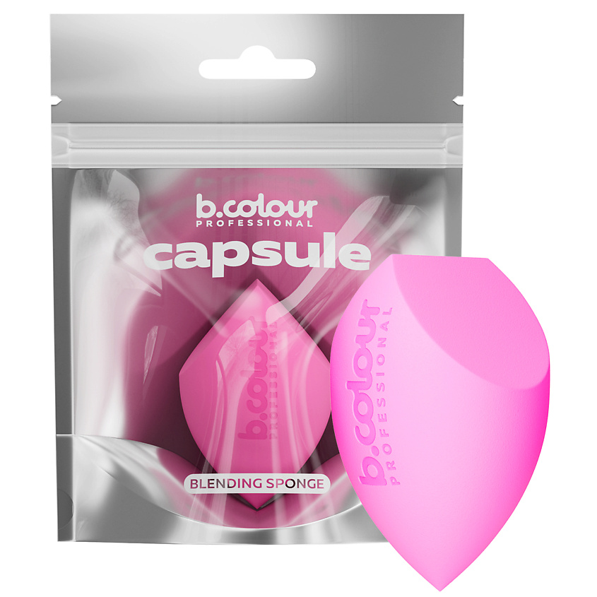 Изображение товара B.COLOUR PROFESSIONAL Спонжик для макияжа профессиональный, CAPSULE, 01 Pink