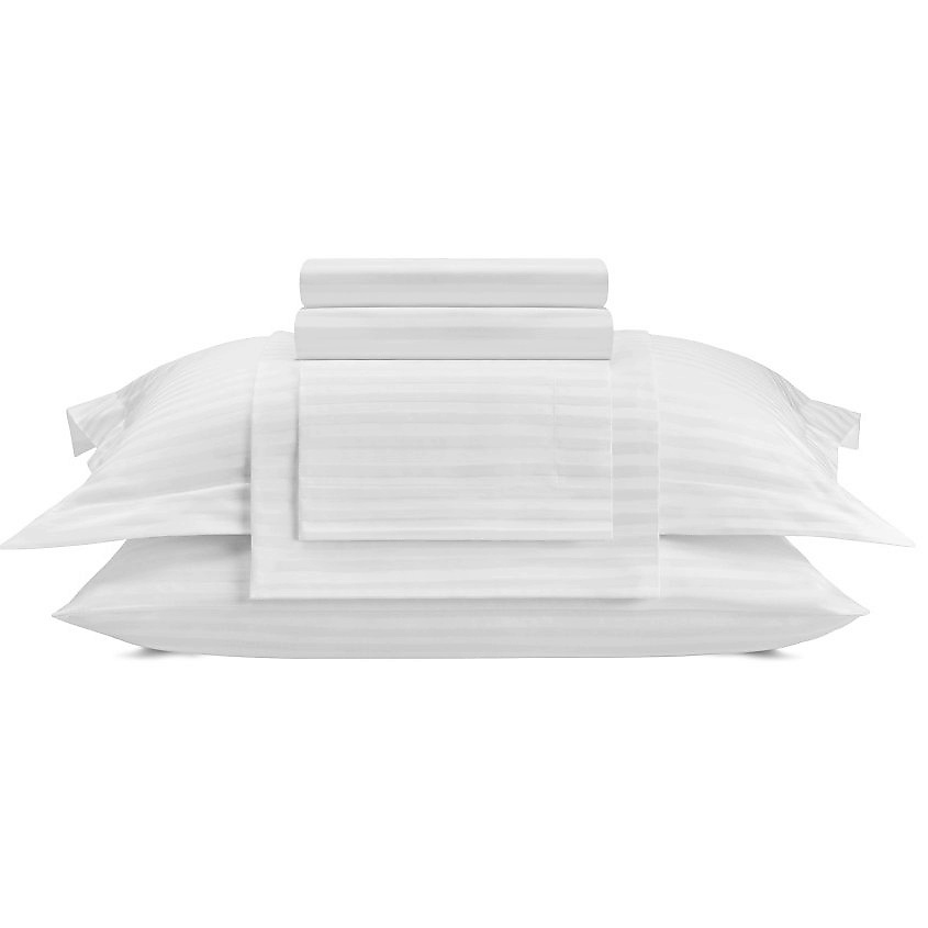 Изображение товара ARYA HOME COLLECTION Постельное белье Vip из Страйп Сатина 1.5 Сп. 160x220 Белый, Белый