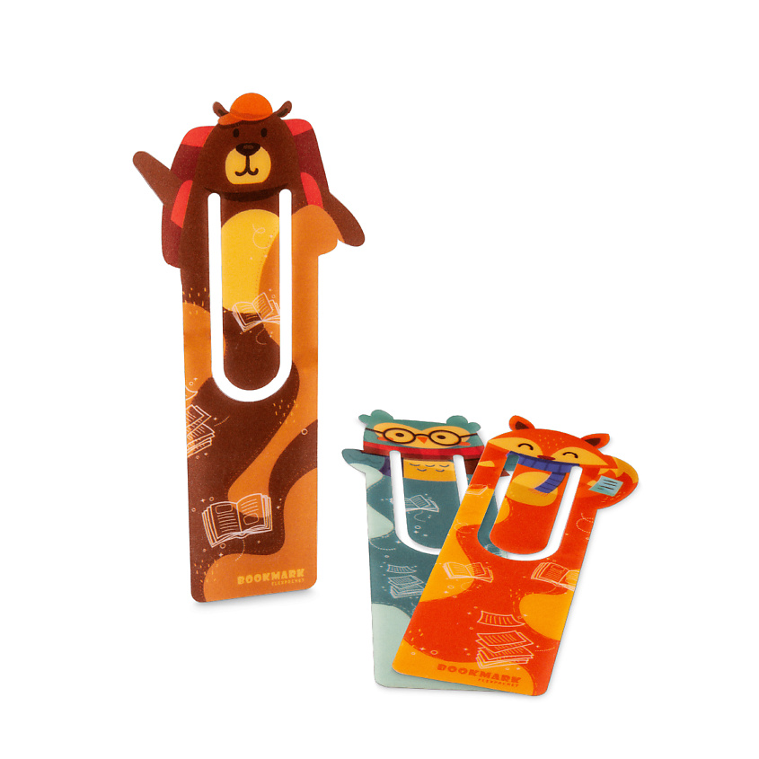 Изображение товара Набор из 3 пластмассовых закладок для книг FLEXPOCKET коричневый