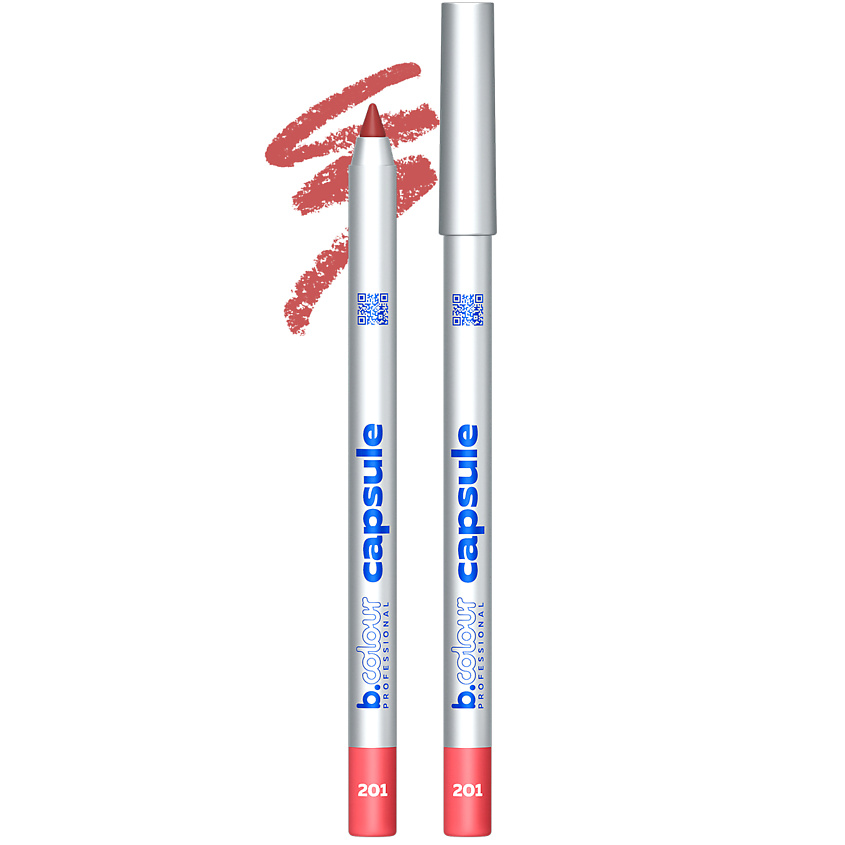 Изображение товара B.COLOUR PROFESSIONAL Карандаш для губ матовый стойкий нюд CAPSULE 694, Тон 201