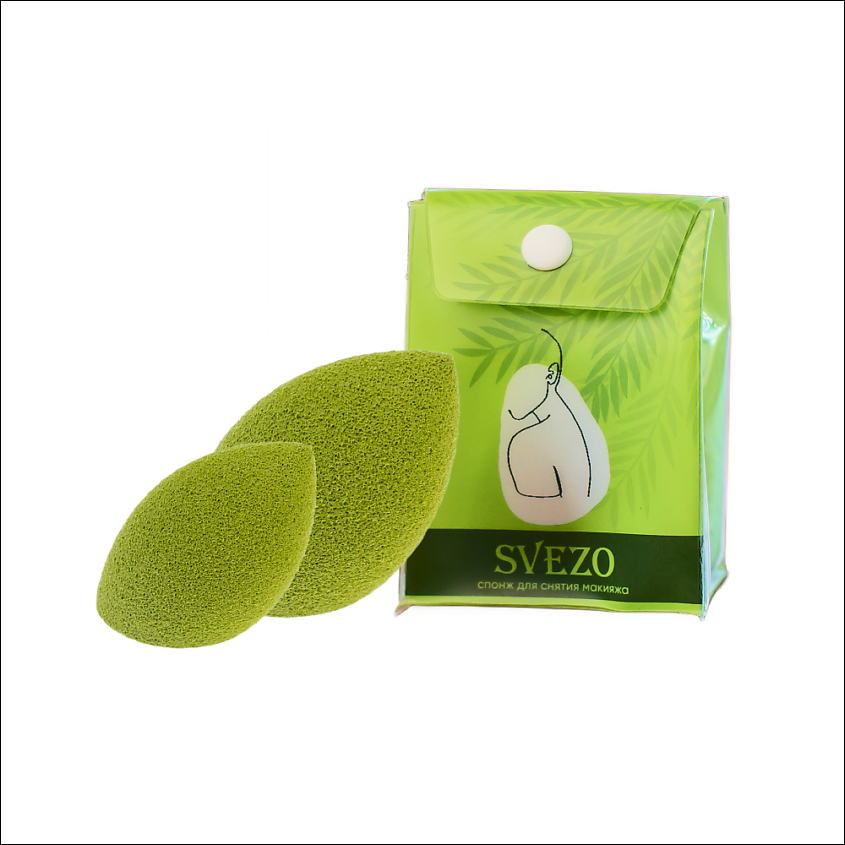 Изображение товара SVEZO Набор из 2-х спонжей для лица, Зеленый