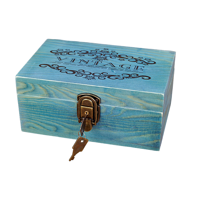 Изображение товара DENEZO Шкатулка деревянная для украшений и мелочей "Vintage Oak, Голубой