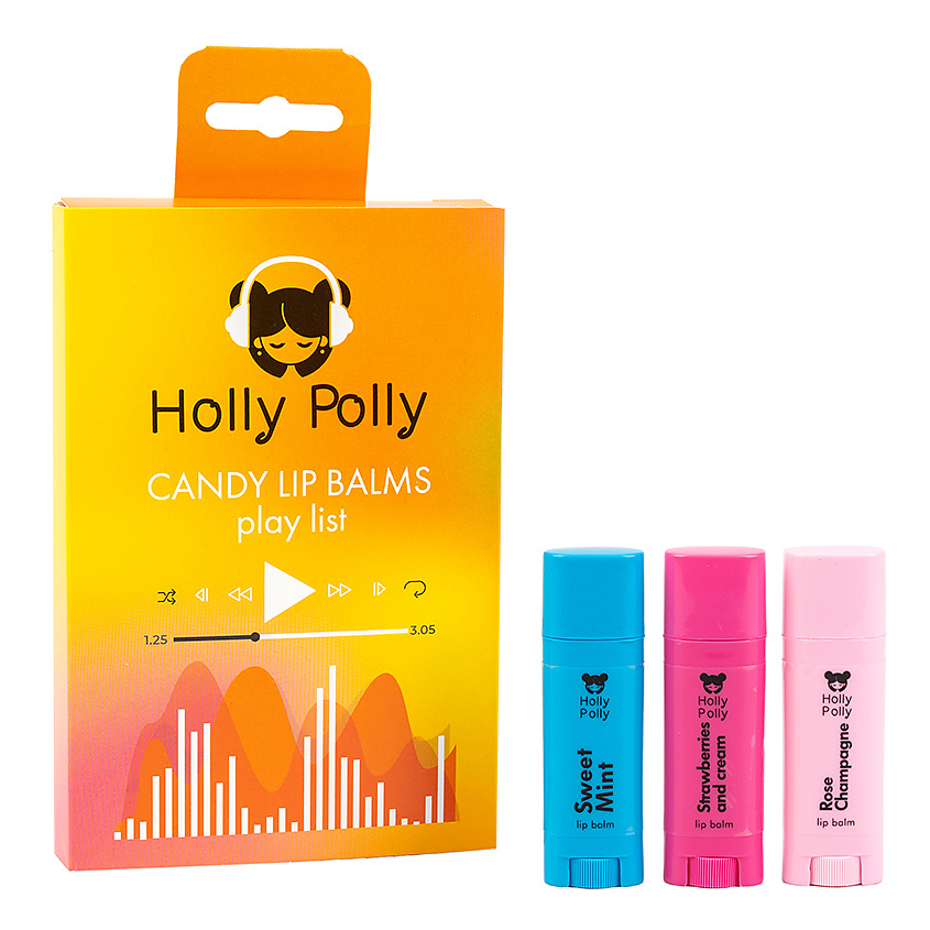 Изображение товара HOLLY POLLY Набор бальзамов для губ CANDY LIP BALMS, Набор
