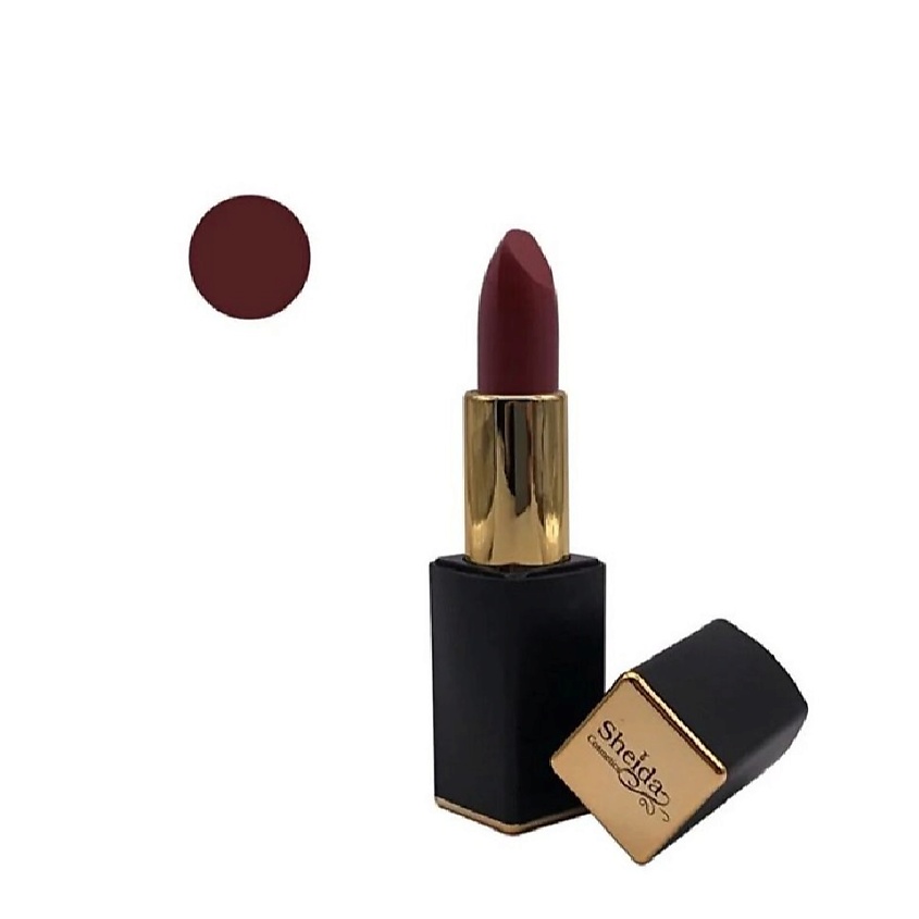 Изображение товара Матовая увлажняющая помада для губ SHEIDA №41 бордовая темно вишневая стойкая