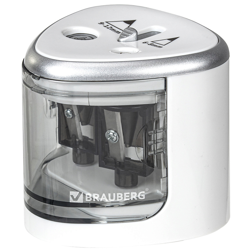 Изображение товара BRAUBERG Точилка электрическая BRAUBERG DUAL, 4 батарейки АА
