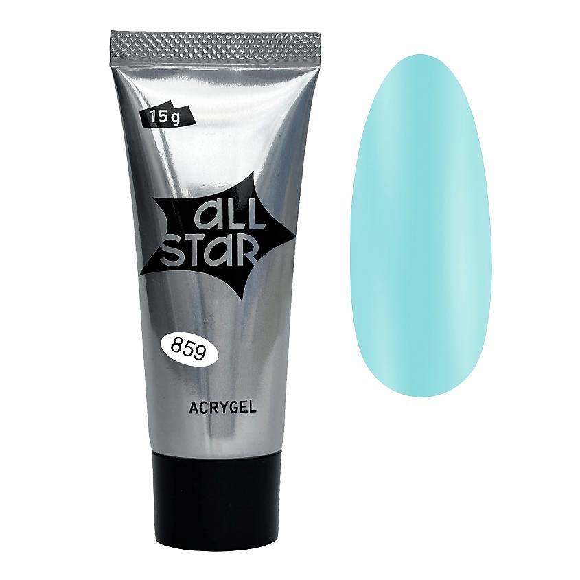 Изображение товара ALL STAR PROFESSIONAL Акригель для моделирования и укрепления ногтей PolyGel, 15 гр; цвет: Tiffany 859 тиффани