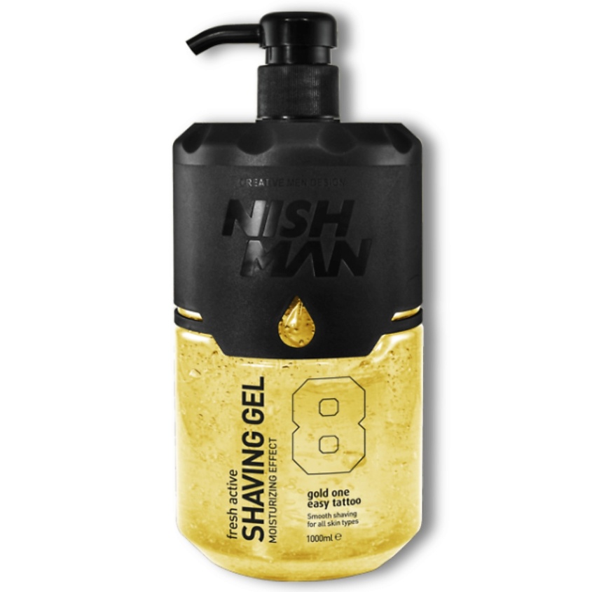 Изображение товара NISHMAN Гель для бритья 07 Gold One Easy Tattoo, 1000 мл