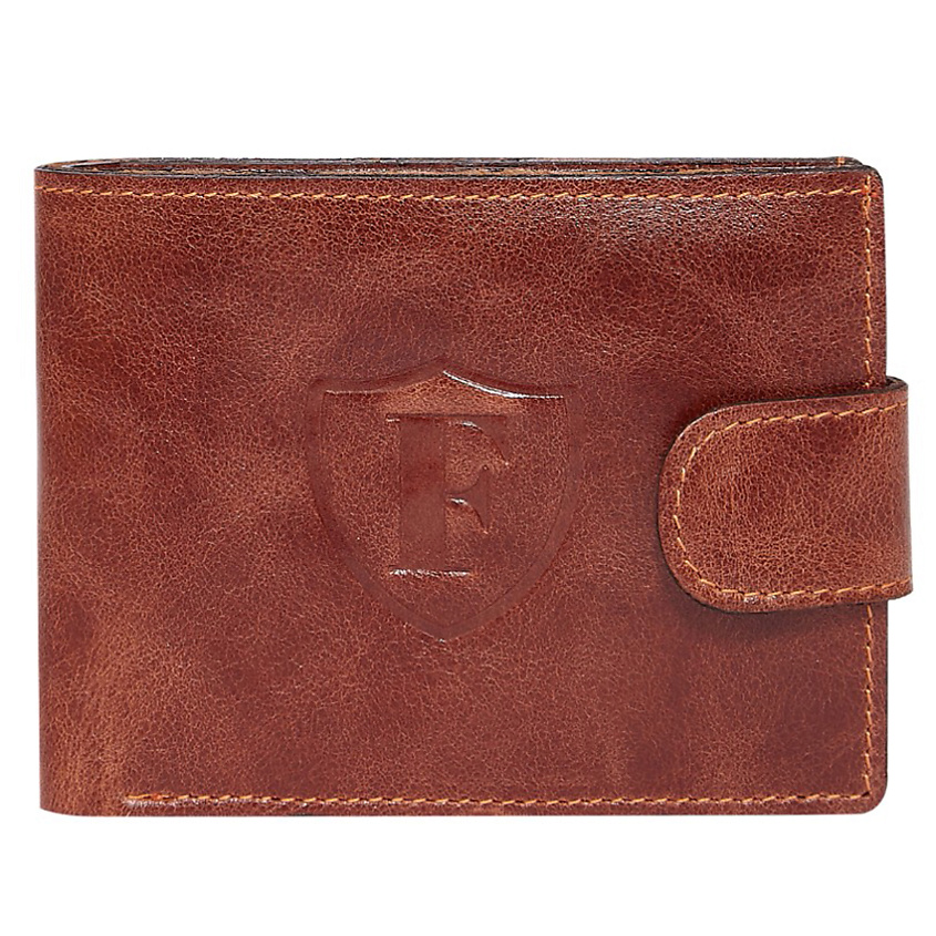 Изображение товара Мужское портмоне из натуральной кожи Forte, коричневое, стильный бумажник