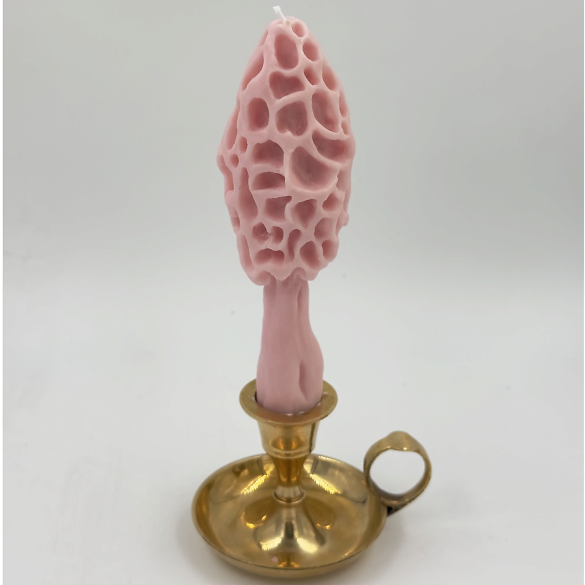 Изображение товара UNIFICATION LOVE Свеча "Гриб Сморчок" нежно-розового цвета, 0.05 мл,1шт.