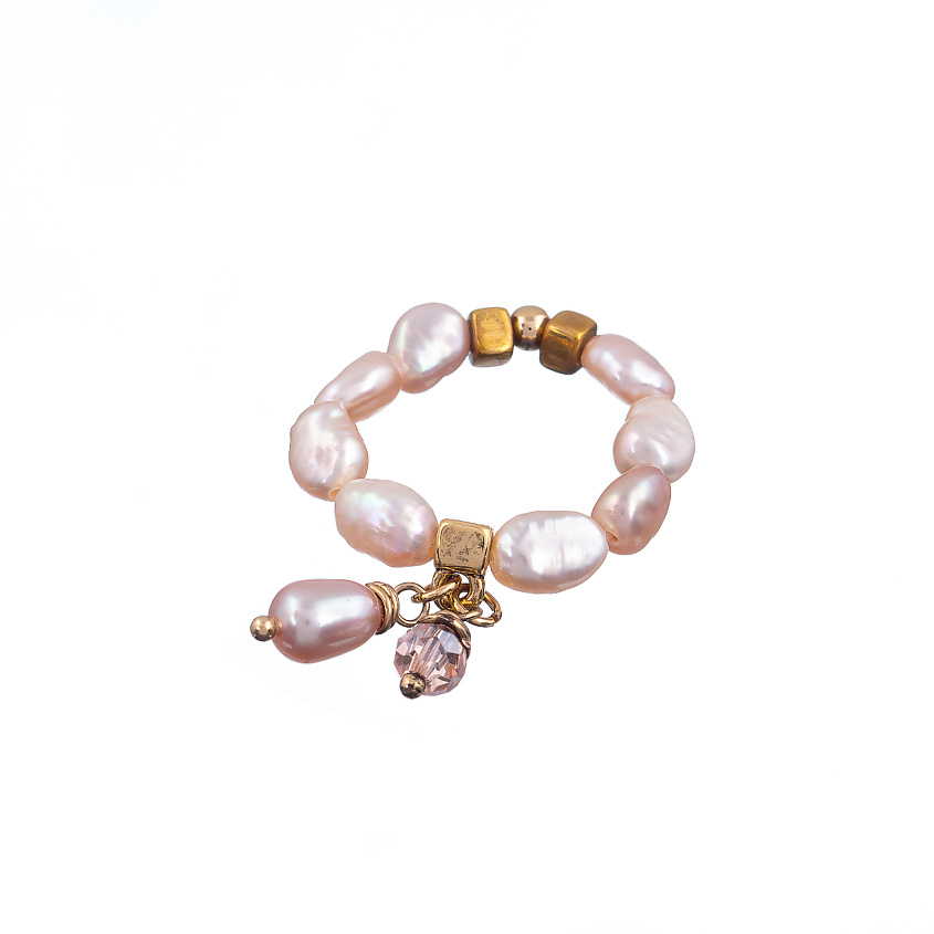 Изображение товара Кольцо LANZEROTTI Pesca с жемчугом и кристаллами размер 18 стильное украшение