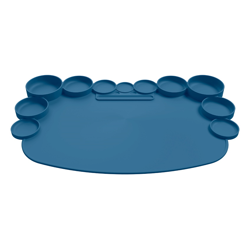 Изображение товара Силиконовый органайзер для творчества с секциями, мягкий и гибкий, синий