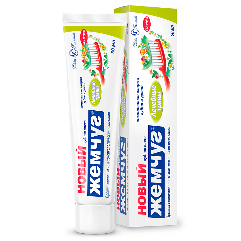 Изображение товара НОВЫЙ ЖЕМЧУГ Зубная паста Лечебные травы, 50 мл