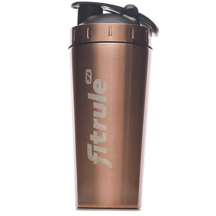 Изображение товара Алюминиевый шейкер Fitrule 700мл розовый прозрачный герметичный