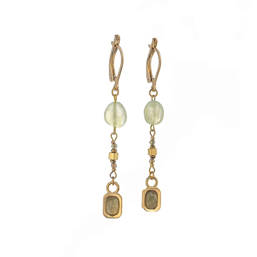 Изображение товара Элегантные серьги LANZEROTTI Ispirazione из натуральных камней и кристалла