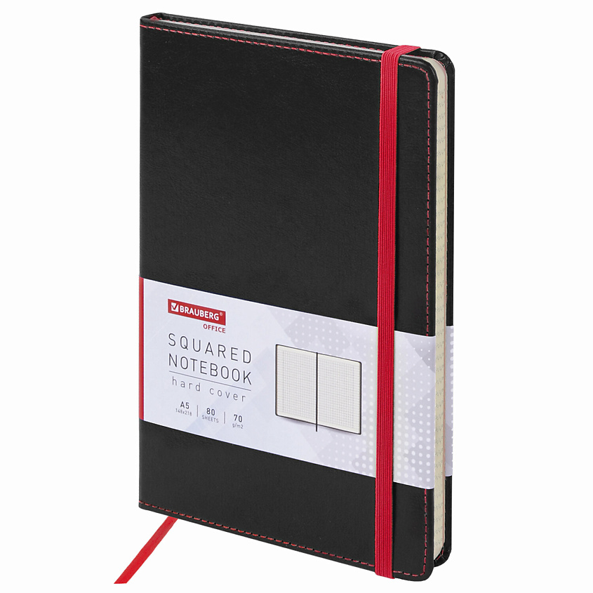 Изображение товара BRAUBERG Блокнот А5 Office 80 листов, Черный