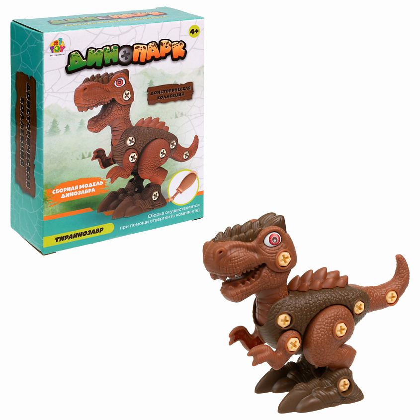 Изображение товара 1TOY Динопарк Доисторическая коллекция Тираннозавр, 1 шт.