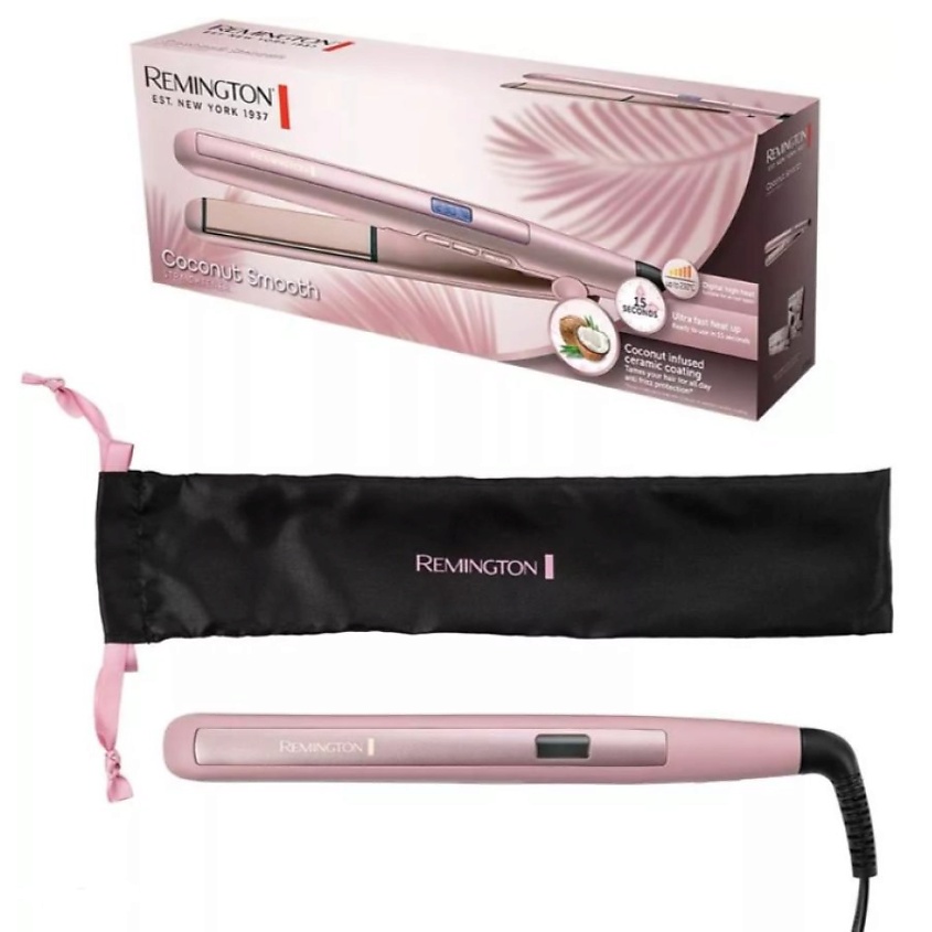 Изображение товара REMINGTON Выпрямитель для волос Coconut Smooth S5901, Розовый