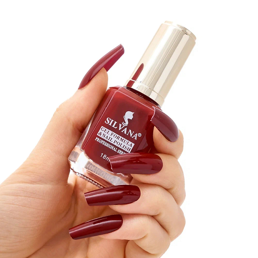 Изображение товара SILVANA Гибридный лак для ногтей темно-красный цвет