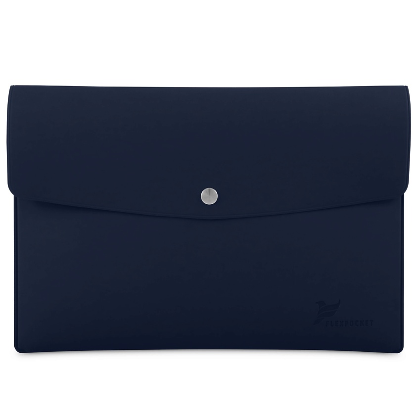 Изображение товара FLEXPOCKET Папка - конверт формата А5 с одной кнопкой из экокожи, Синий