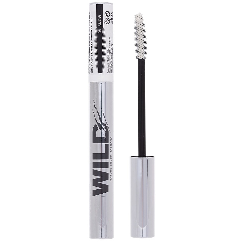Изображение товара PARISA COSMETICS Тушь для ресниц цветная WILD NATURE, 08 Белый