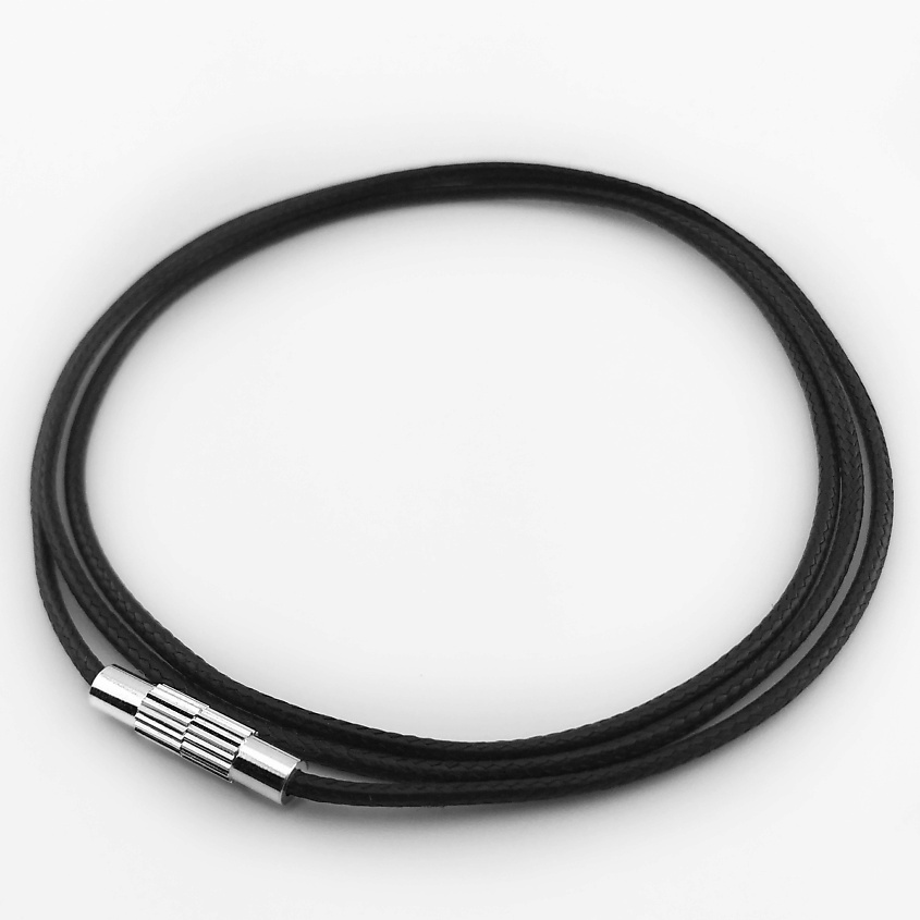 Изображение товара Шнурок для крестика бижутерии регулируемый стальной замок 60 см