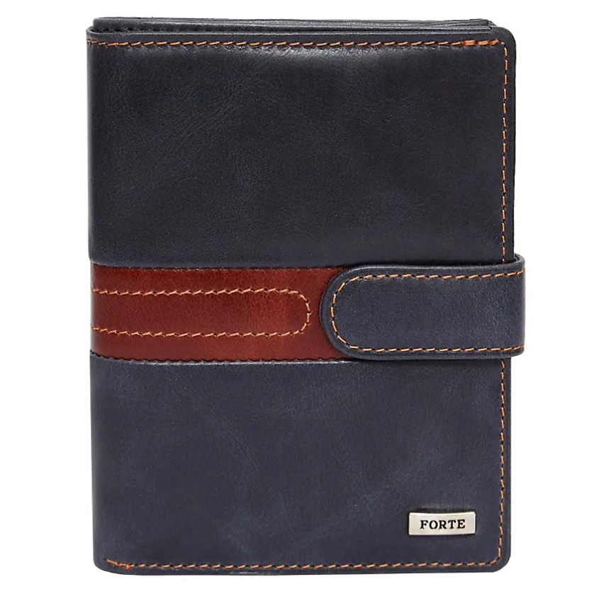 Изображение товара FORTE Портмоне из натуральной кожи синее многофункциональное