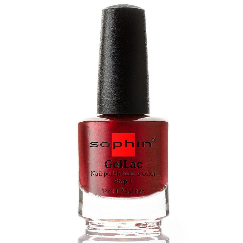 Изображение товара SOPHIN Гель-лак без лампы, Насыщенный красный с содержанием большого количества алого шиммера