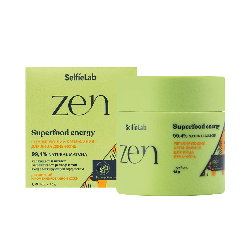 Изображение товара SELFIELAB Матирующий крем для лица регулирующий для жирной кожи ZEN, 45 мл