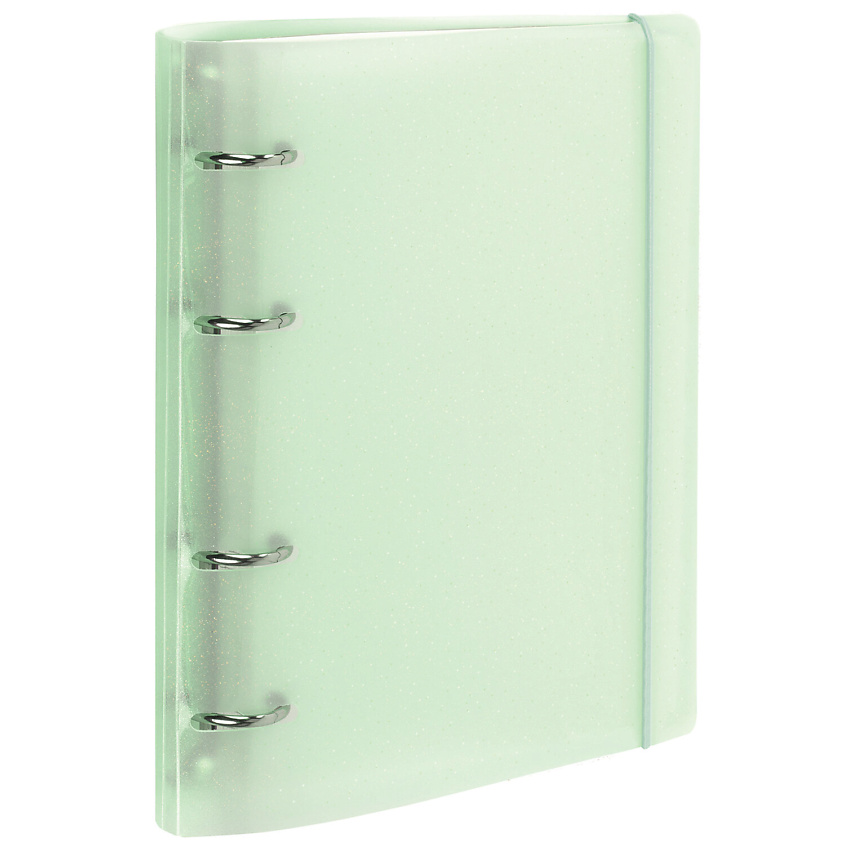 Изображение товара BRAUBERG Тетрадь на кольцах А5 Зеленая с блестками, пластиковая обложка