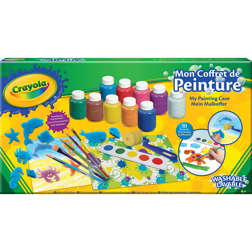 Изображение товара CRAYOLA Набор для рисования красками Deluxe Luxury Washable Paint, 1 набор