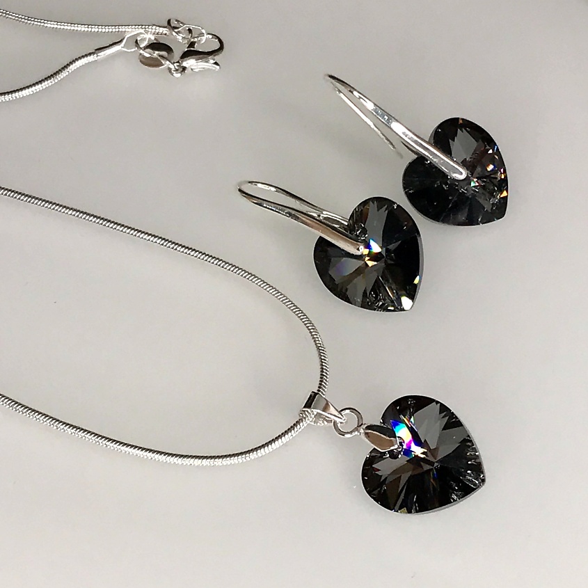 Изображение товара AMANTE CRYSTAL Комплект Roskosh heart, Серый