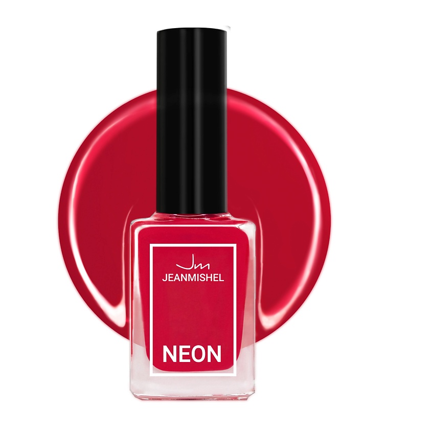 Изображение товара JEANMISHEL Лак для дизайна ногтей NEON, 338 Crimson, 6 мл.