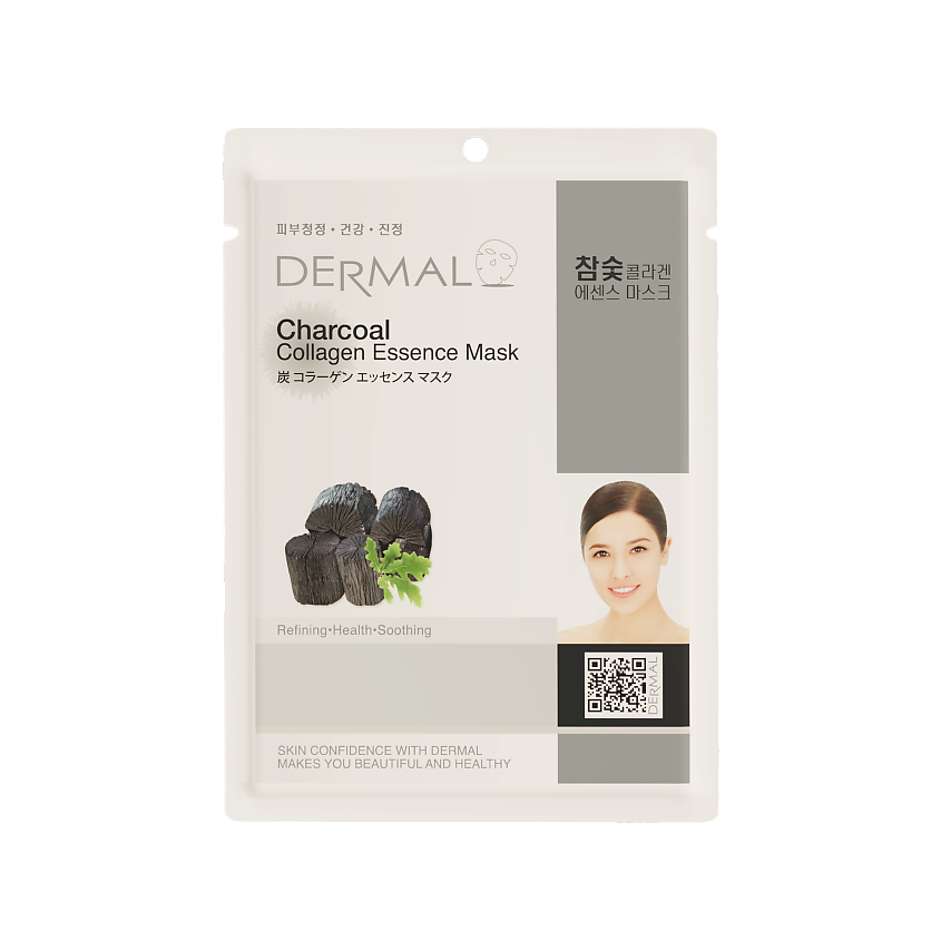 Изображение товара DERMAL Тканевая маска с древесным углем, 23 г