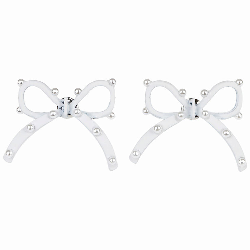 Изображение товара Серьги-гвоздики с бантиками и жемчугом Lukky Fashion для женщин