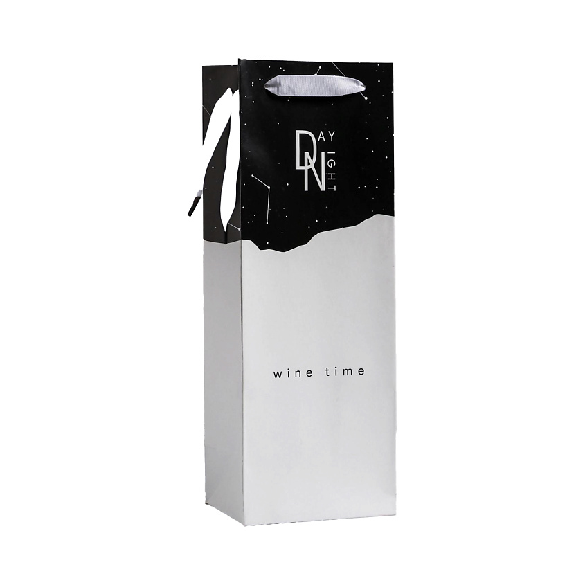 Изображение товара ДАРИТЕ СЧАСТЬЕ Пакет подарочный ламинированный под бутылку, упаковка, "Wine time", 1 шт