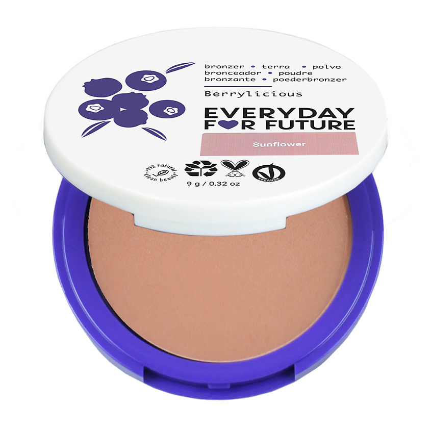 Изображение товара Компактный бронзер Подсолнух 03 натуральный для лица веганский