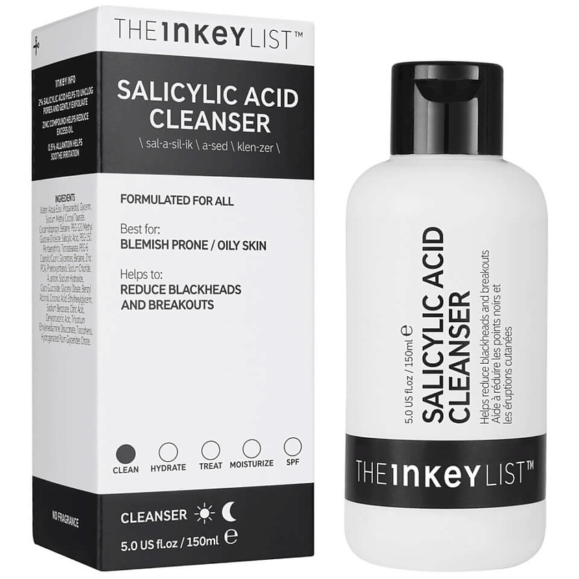 Изображение товара THE INKEY LIST Гель для умывания с салициловой кислотой Salicylic Acid Cleanser для проблемной кожи, 150 мл