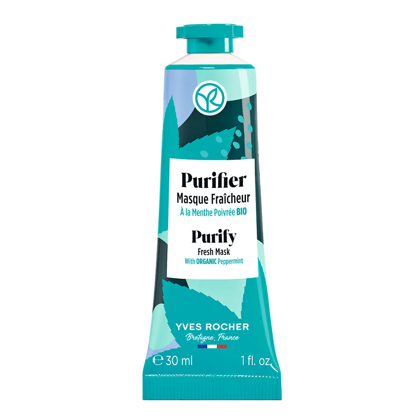 Изображение товара YVES ROCHER Очищающая маска для лица с перечной мятой БИО с гелевой текстурой, 30 мл