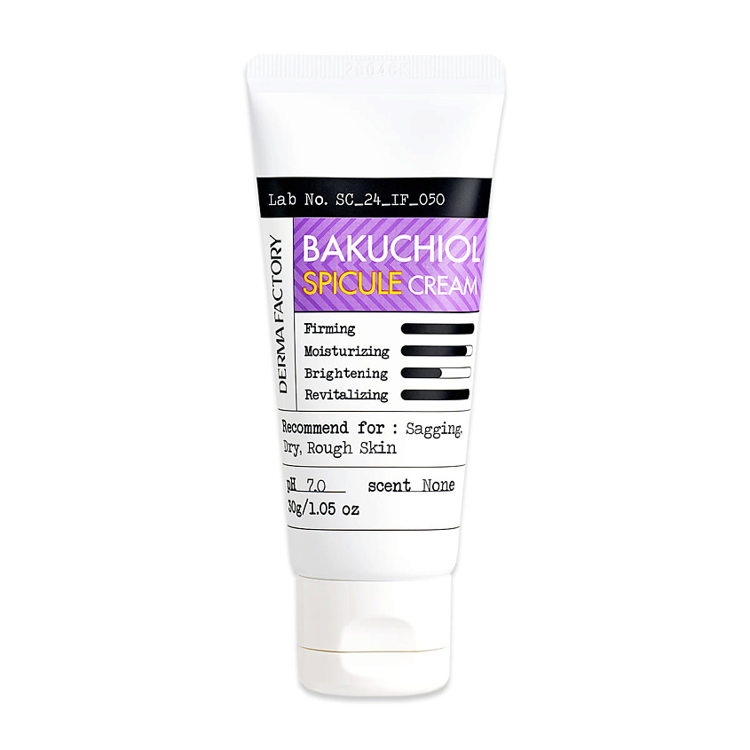 Изображение товара DERMA FACTORY Крем с микроиглами с витамином E и бакучиолом 1% Bakuchiol Spicule Cream, 30 мл