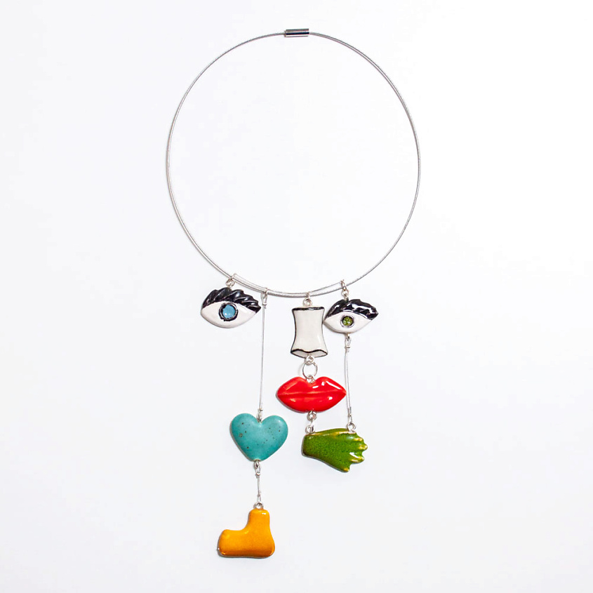 Изображение товара LA PALME ARTISAN CERAMICA Колье с подвеской авторское Драйв Л, Комбинированный