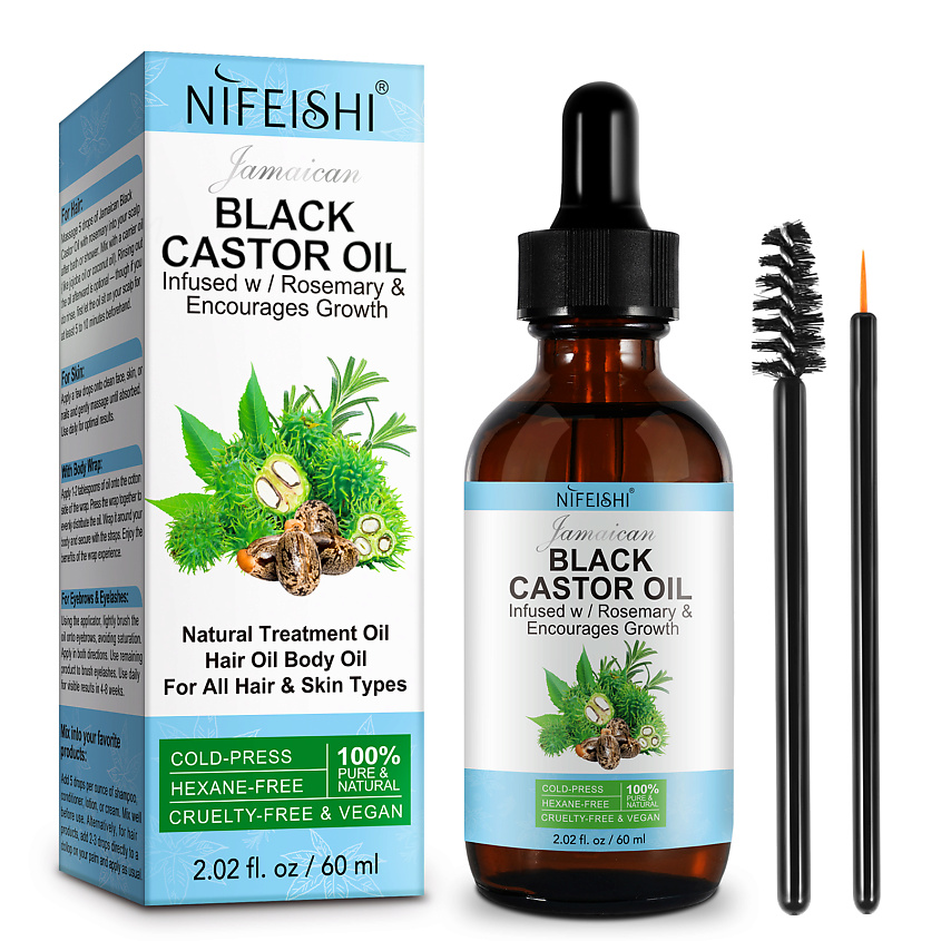 Изображение товара NIFEISHI Розмариновое масло с касторовым для роста волос, 60 мл