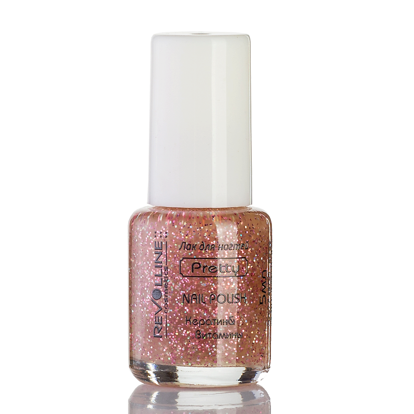 Изображение товара Rivolline Лак для ногтей прозрачный с блестками 5 мл профессиональный быстро сохнущий