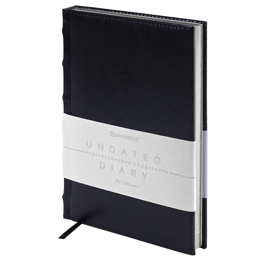 Изображение товара BRAUBERG Ежедневник недатированный А5 FLAME, Черный
