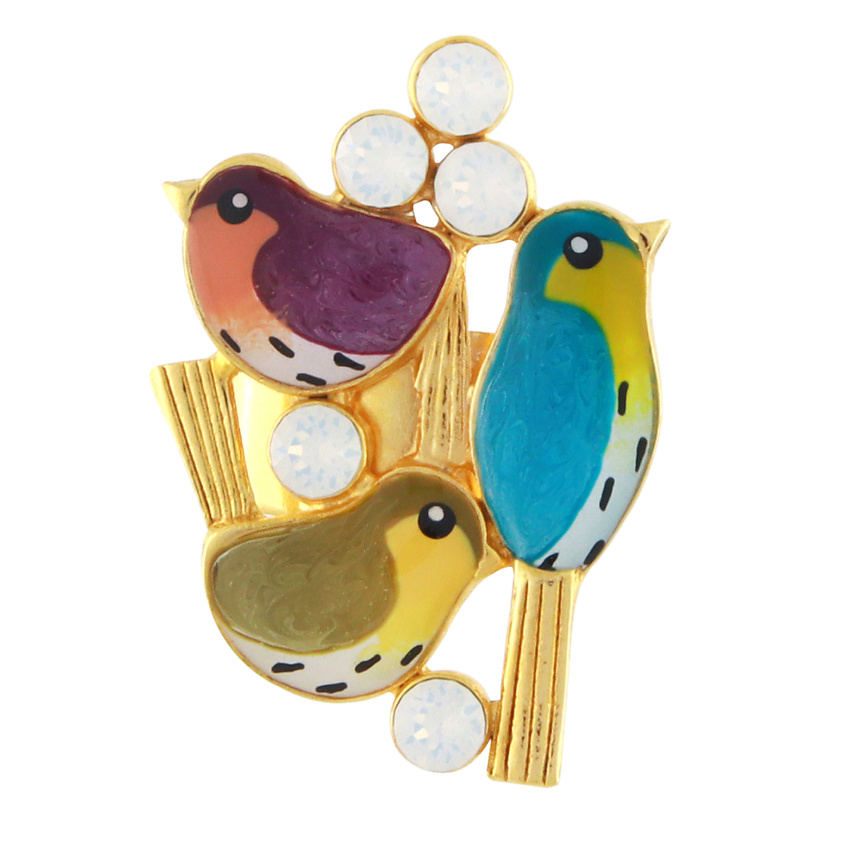 Изображение товара TARATATA Кольцо Pia-pia, разъемное, с цветной смолой и стразами, размер: 18