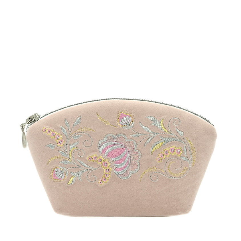 Изображение товара ТОРЖОКСКИЕ ЗОЛОТОШВЕИ Косметичка бархатная Мод 294 Рис 2904, Розовый