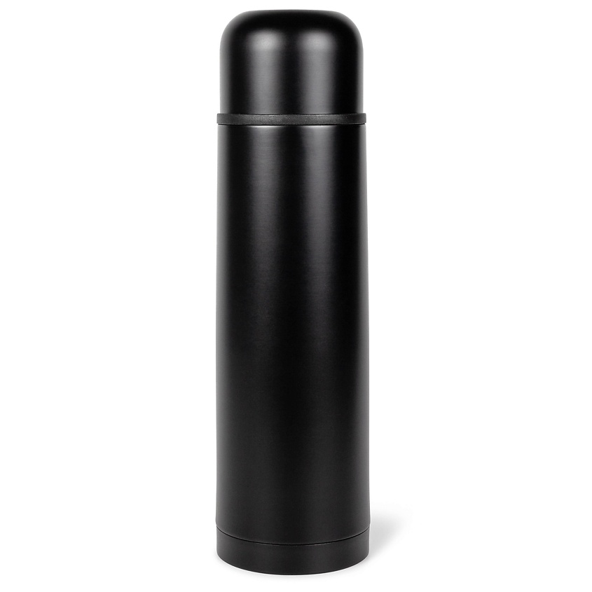 Изображение товара Термос металлический 1 литр Relaxika для горячих и холодных напитков черный