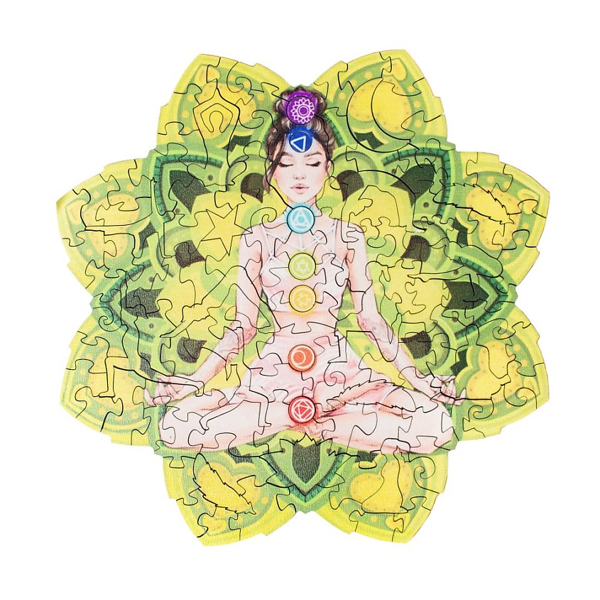 Изображение товара HEALTHY WAY Деревянные пазлы для взрослых "Чакры - Анахата", 1 шт.